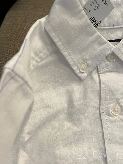 img 1 attached to Boys' Short Sleeve 👔 Oxford Shirt by The Children's Place review by Michael Bryan