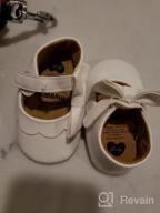 img 1 attached to Premium Baby Girl Shoes | Infant Toddler Walking Soft Sole Mary Jane Prewalkers Crib Wedding Dress review by Lance Alvarez