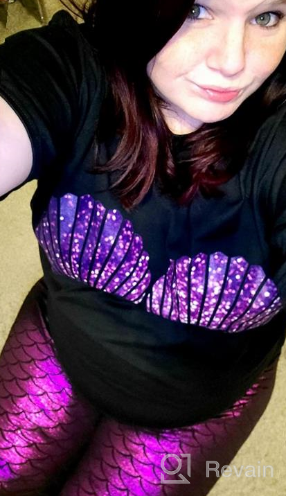 img 1 attached to Shine This Halloween With Alaroo'S Fish Scale Mermaid Leggings In S-4XL – Perfect For Women'S Pants! review by Jessie Burgos