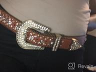 img 1 attached to Stylish Rhinestone Studded Leather Belt For Women - The Ultimate Fashion Accessory! review by Don Olsen