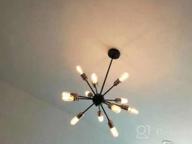 img 1 attached to Rustic Bronze And Black 12 Light Sputnik Chandelier Mid Century Modern Pendant Ceiling Light UL Listed Living Room Lighting Dining Room Lights review by Anurak Grubb