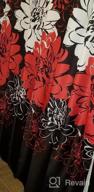 img 1 attached to 🚿 Dazzling LIVILAN Dahlia Floral Shower Curtain: Red and Black Fabric Bathroom Decor with 12 Hooks - Machine Washable, 72" W x 72" H review by Joseph Redding