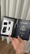 img 1 attached to Leather Passport And Vaccine Card Holder Combo With RFID Blocking, CDC Vaccination Card Slot Travel Documents Organizer Protector For Women & Men - Almond Blossom review by Chris Doe