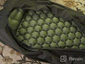 img 5 attached to Сверхлегкий рюкзак Hitorhike Camping Sleeping Pad - надувной надувной матрас, утепленный для путешествий, пеших прогулок, разведки и пешего туризма (зеленый)