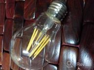 img 1 attached to 4 PACK SleekLighting A19 LED Filament Bulb - Dimmable Warm White 2700K - Energy-Efficient Household Lightbulb With E26 Medium Base - 8 Watt Equivalent To 60W review by James Baker