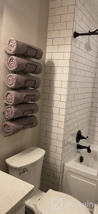 img 1 attached to 🧺 Sorbus Towel Rack Holder - Wall Mount Storage Organizer for Linens (Silver) review by Jeff Pfaff