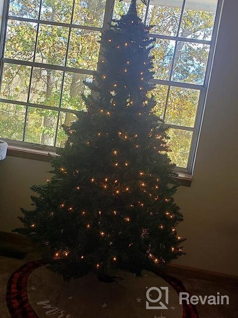 img 1 attached to Merry Christmas Party Decor: 36 Inch Red & Black Buffalo Plaid Tree Skirt By AISENO! review by Dan Germain