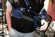 img 1 attached to VELPEAU Arm Sling With Abduction Pillow For Men Women, Shoulder Support Immobilizer For Rotator Cuff, Surgery, Dislocated, Clavicle Fracture, Broken Arm, With Therapy Ball, Pocket, Fits Left & Right(Medium) review by Keize Barraza