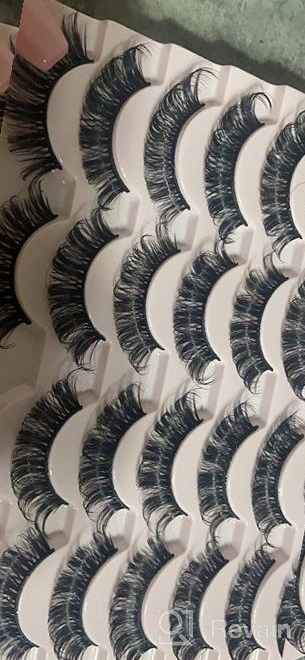 img 1 attached to Get The Perfect Anime Look With Manga Style Wispy Natural Faux Mink False Eyelashes Pack review by Casey Vance