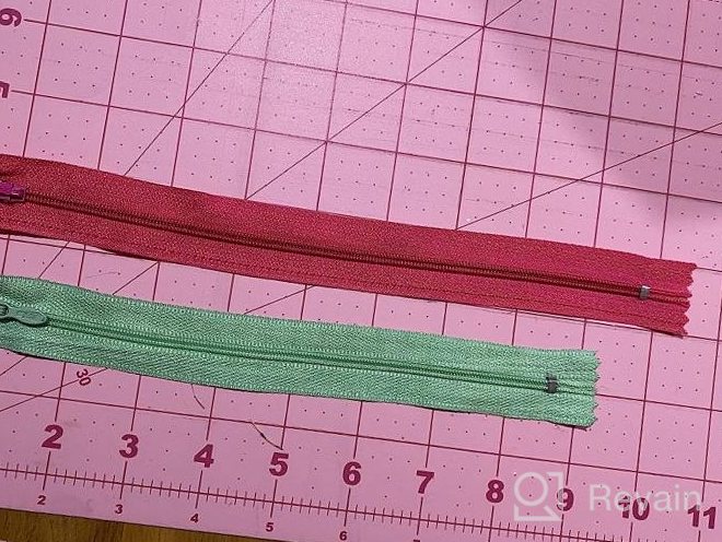 img 1 attached to 100Pcs 8 Inch Nylon Coil Zippers In 20 Colors - Bulk Supplies With Presser Foot For Sewing Crafts, Clothing & Bags review by Mitchell Watson