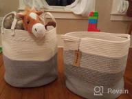 img 1 attached to Organize In Style With COSYLAND'S Extra Large Woven Cotton Laundry Basket review by Dewey Tory