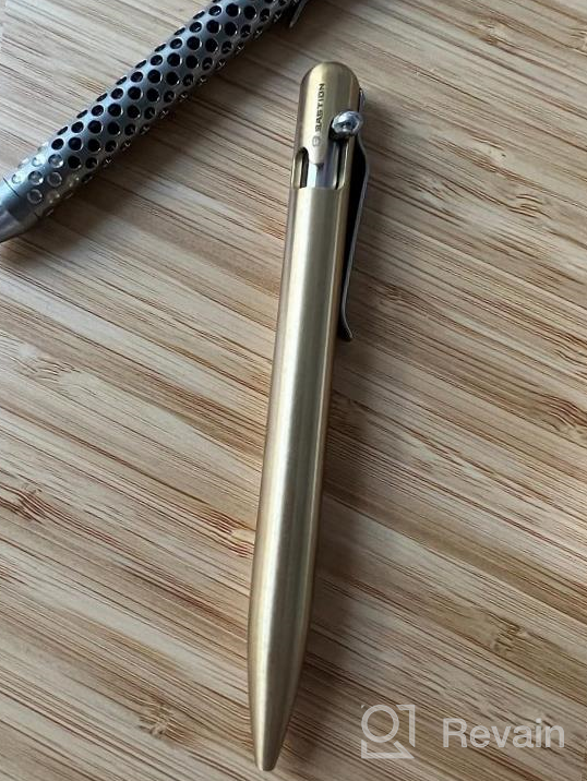 img 1 attached to 🖋️ BASTION Raw Copper Bolt Action Pen: A Premium Luxury Retractable Metal Pen with Gift Case for Effortless Style and Elegance review by Joseph Swanson