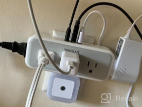 img 5 attached to Удлинитель розеток TESSAN на 5 розеток и 3 USB с несколькими розетками и защитой от перенапряжения для максимального удобства дома и в офисе