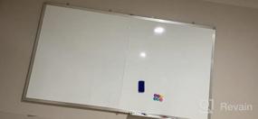 img 5 attached to Versatile Large Magnetic Whiteboard For Office And Home, 72 X 40 Inch With Foldable Wall Mount, 1 Eraser, 3 Markers, And 6 Magnets - Aluminum Frame Marker Board In Black