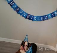 img 1 attached to Celebrate Your Pup'S Big Day With TCBOYING'S 11-Piece Dog Birthday Set – Blue Bandana, Hat, Scarf, Flags, Balloons & More! review by Adam Matthews
