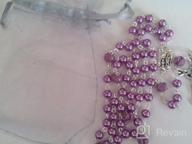 img 1 attached to Hedi 6Mm Purple Color Pearl Beads Rosary With 6Pcs Our Rose Our Facther Beads review by Victor Anderson