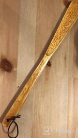 img 6 attached to 15 Inch Wooden Shoe Horn With Long Handle - Easy To Use And Carry