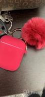 img 1 attached to AirPods 3 Case Cover 2021 Version Soft Silicone Fur Ball Keychain Girls Women Shockproof Protective Visible Front LED Wine Red review by Brad Bryant