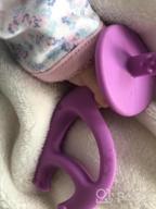 img 1 attached to Mombella Soft Silicone Teething Toys For Infants: Elephant-Shaped Purple Pacifier For Sucking And Chewing, Perfect Baby Shower Gift For Teething Relief From 0-12 Months review by Tykesha Boothe