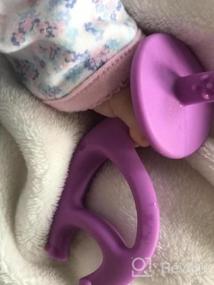 img 5 attached to Mombella Soft Silicone Teething Toys For Infants: Elephant-Shaped Purple Pacifier For Sucking And Chewing, Perfect Baby Shower Gift For Teething Relief From 0-12 Months