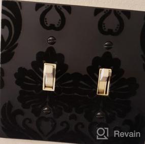 img 4 attached to Upgrade Your Home With The Stylish Amerelle Damask Double Rocker Wallplate In Black