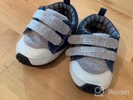 img 1 attached to Kuner Unisex Cotton Rubber Sole Outdoor Sneaker First Walkers Shoes for Baby Boys and Girls review by Bobby Inappropriate
