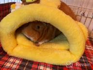 img 1 attached to Cozy Fleece Snuggle Sack Bed For Small Animals - Rabbit, Guinea Pig, Hamster, Chinchilla, Squirrel, Rat - Yellow Bee Design - Ideal For Cage - Size Small review by Daniel Hicks