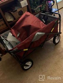 img 6 attached to MacSports Classic Collapsible Folding Outdoor Utility Wagon - Heavy Duty Cart W/Wheels For Groceries, Sports Equipment, Gardening & More!