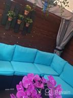 img 1 attached to 7 Piece Outdoor PE Rattan Wicker Sofa Set With Tea Table & Cushions - All Weather Sectional Patio Furniture Conversation Sets By Wonlink. review by Danielle Phillips