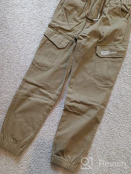 img 1 attached to 👖 Stylish and Comfortable LOKTARC Cargo Pants for Boys' - Drawstring Jogger in Trendy Boys' Clothing review by Keith Baker