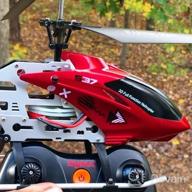 img 1 attached to Red S37 Altitude Hold RC Helicopter For Beginners And Kids – 3.5 Channel, Sturdy Alloy Build, Gyro Stabilizer, High & Low Speed, Multi-Protection Drone Ideal For Indoor Play review by David Padilla