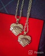 img 1 attached to Sisterly Love Expressed: Big Sister & Little Sister Heart Necklace, Perfect Birthday Gifts for Girls, Teens, and Women - Set of 2 review by Maren Bradstock