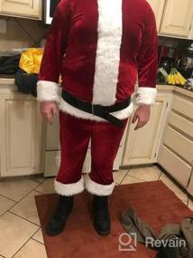 img 5 attached to Soyond мужской Рождественский костюм Санта-Клауса 10 шт./компл. роскошный бархатный костюм Санта-Клауса для взрослых для празднования Рождества вечерние косплей