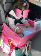 img 1 attached to No-Mess Fun On-The-Go: Kids Travel Tray With Tablet Holder And Organizer For Car, Stroller, And Airplane Trips review by Jon Thompson