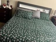 img 1 attached to Green Leaves Tropical Duvet Cover Set Queen Long Staple Cotton Floral Bedding Set Full Reversible 3 Pcs Leaves Comforter Cover Set 1 Duvet Cover With 2 Pillowcases Queen Bedding Collection review by Maurice Matlock