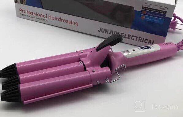 img 1 attached to 💖 Pink Ceramic-Coated Professional Triple Curling Iron review by Agata Klimczak ᠌