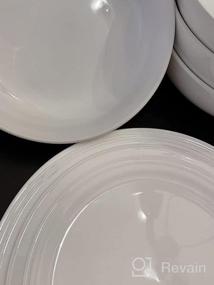 img 7 attached to Serve Up Style And Function With LE TAUCI'S Large Ceramic Pasta And Salad Bowl Set In Ravishing Red