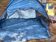 img 1 attached to FRUITEAM 3-4 Person Pop Up Beach Tent Sun Shelter With UV Protection For Camping, Outdoor Activities And Beach, Blue review by Swami Alcaraz