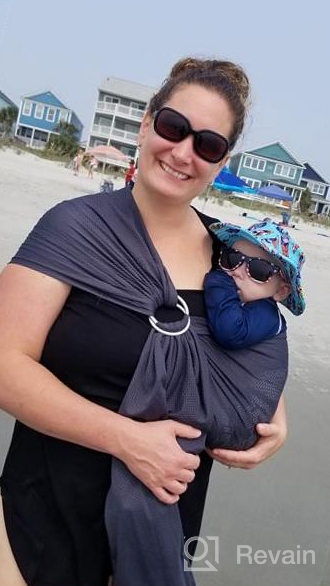 img 1 attached to Lightweight Mesh Baby Sling Carrier - Perfect For Summer, Swimming & Beach Activities | Great For Dad Too! review by Jackie