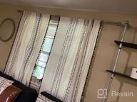 img 1 attached to Boho Cotton Linen Tassel Curtains For Bedroom, Geometric Semi-Blackout Print Farmhouse Bohemian Window Drapes With Rod Pocket For Living Room - ARTBECK (1 Panel) review by Gerardo Cibrian