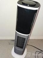 img 1 attached to Indoor Electric Space Heater For Large Room, 3 Modes & Thermostat, 90° Oscillation, 12H Timer, Remote Control With Overheat & Tip-Over Protection And Realistic 3D Flame - Tower Design review by Randy Jagers