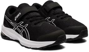 img 1 attached to ASICS sneakers, size 3US (35EU), black/white