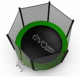 img 1 attached to Frame trampoline EVO Jump Outside 8FT with bottom net 244x244x210 cm, green