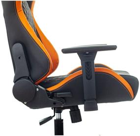 img 1 attached to Bureaucrat Knight Armor gaming chair, upholstery: imitation leather, color: black/orange