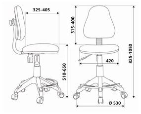 img 1 attached to Computer chair Bureaucrat KD-4-F for children, upholstery: textile, color: blue