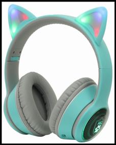 img 1 attached to Bluetooth Wireless Headphones, KUPLACE / TWS Headphones / Baby Headphones / Wireless Headphones / Headphones with Luminous Ears, Turquoise