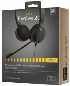 img 1 attached to 🎧 Jabra EVOLVE 20 Microsoft Stereo USB-A Headset - Black