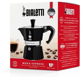 img 1 attached to Bialetti Moka Express Color Geyser Coffee Maker, 130ml, Black
