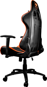 img 1 attached to Gaming chair COUGAR Armor One, on wheels, eco leather, black/orange [cu-armone]