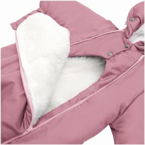 img 1 attached to Overalls-transformer winter fur AMAROBABY Snowy Travel, pink, size 68